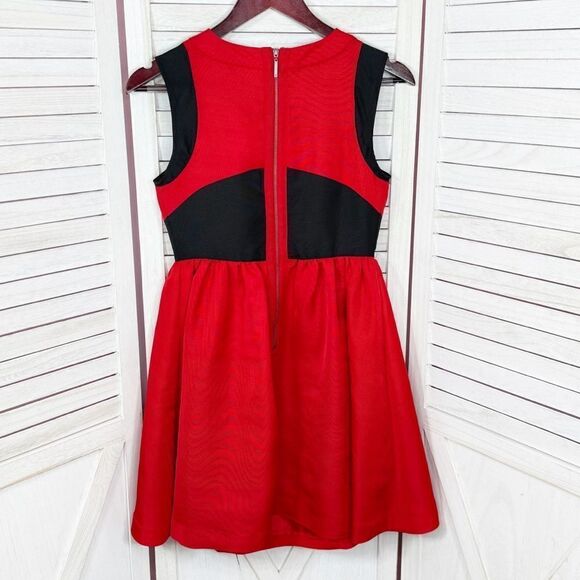 Prabal Gurung Target Colorblock Fit And Flare Sleeveless Party Mini Dress Red 2 - Picture 10 of 14